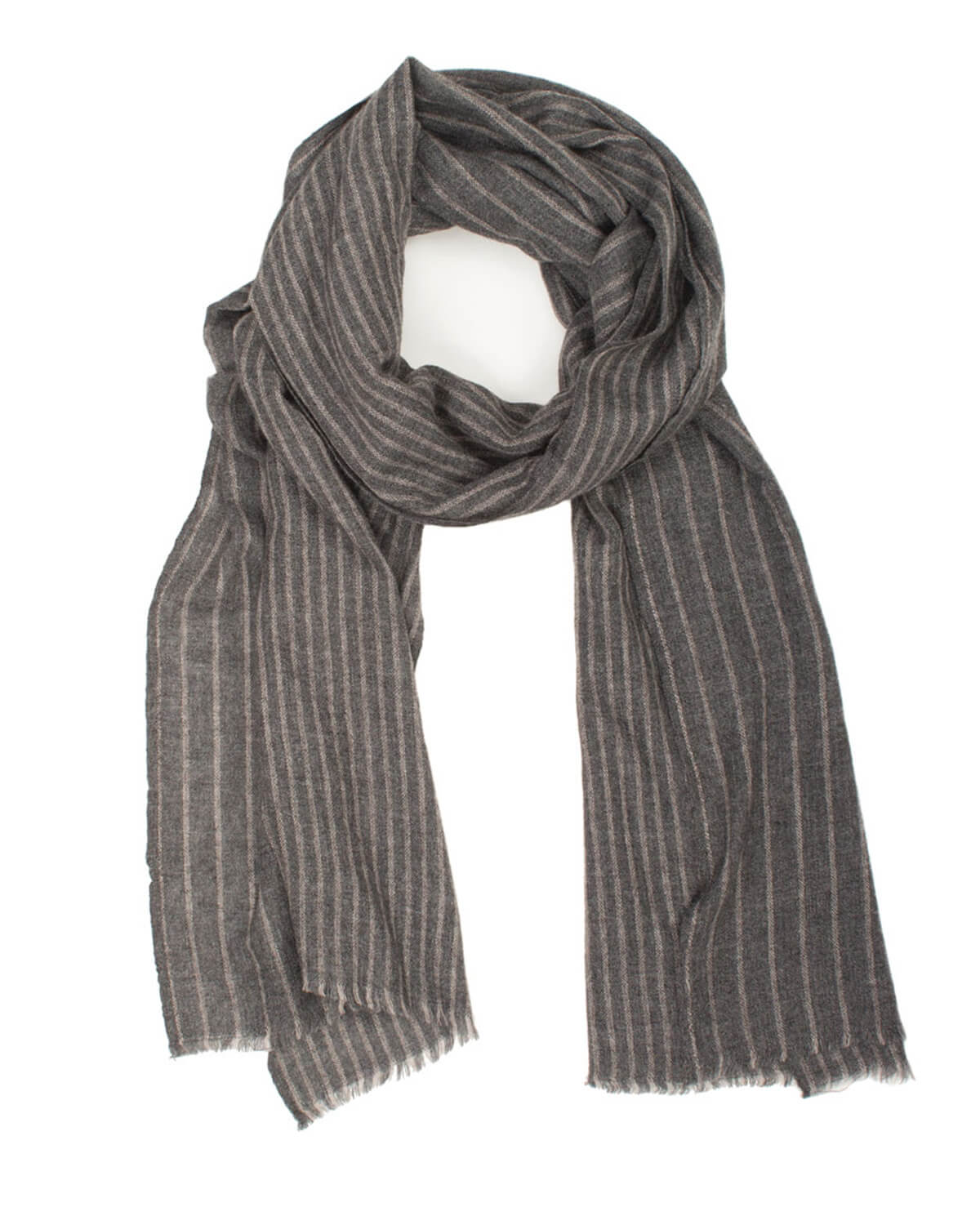Dark Grey lightweight Pinstripe Scarf by Glen Prince - product image