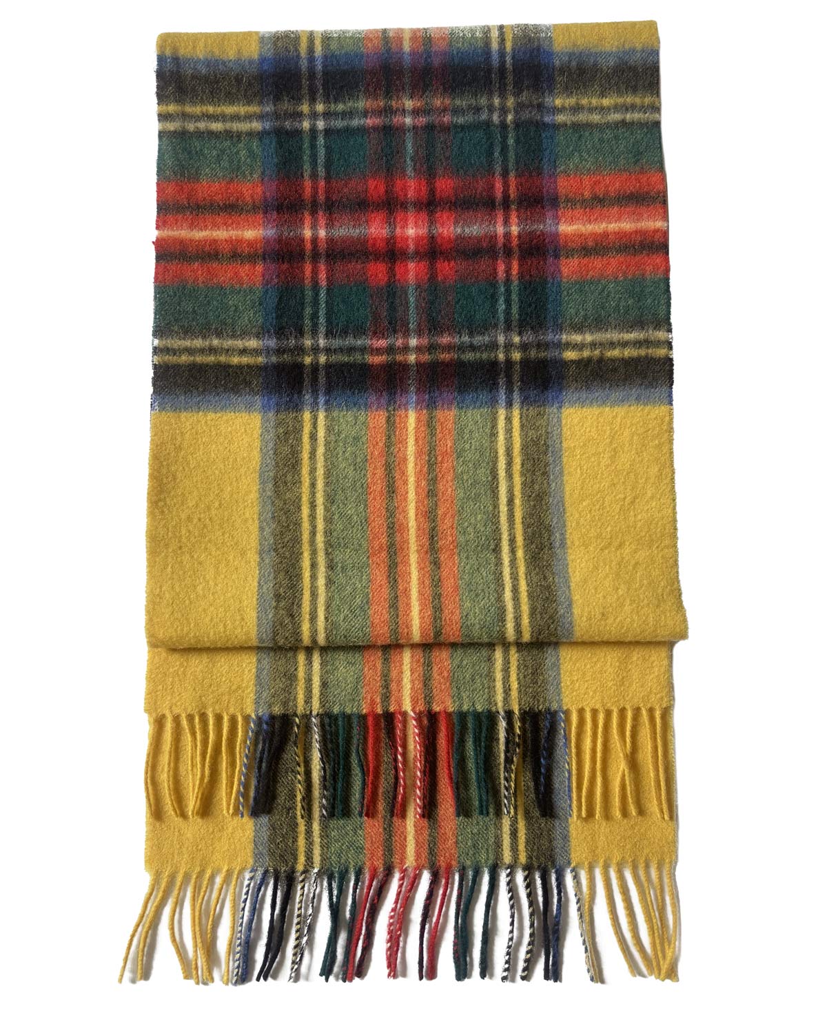 Yellow Stewart Tartan Lambswool Scarf by Glen Prince - product image