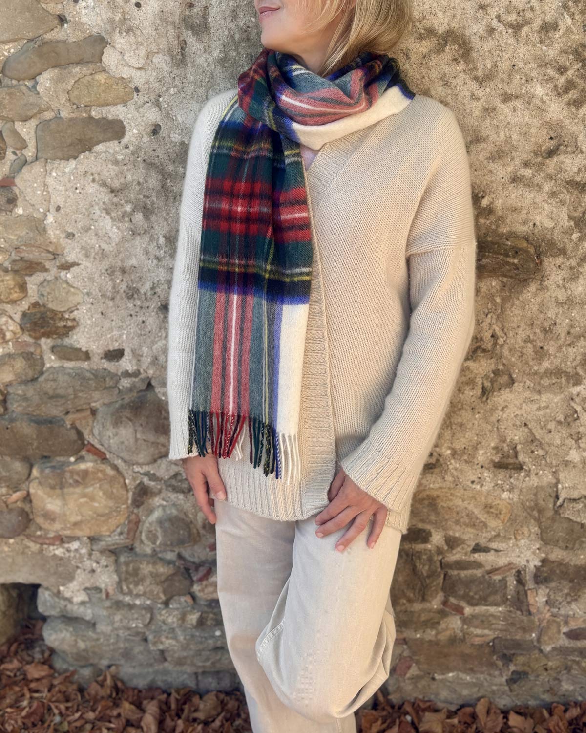 Classic Tartan Lambswool Scarf - Dress Stewart by Glen Prince - product image