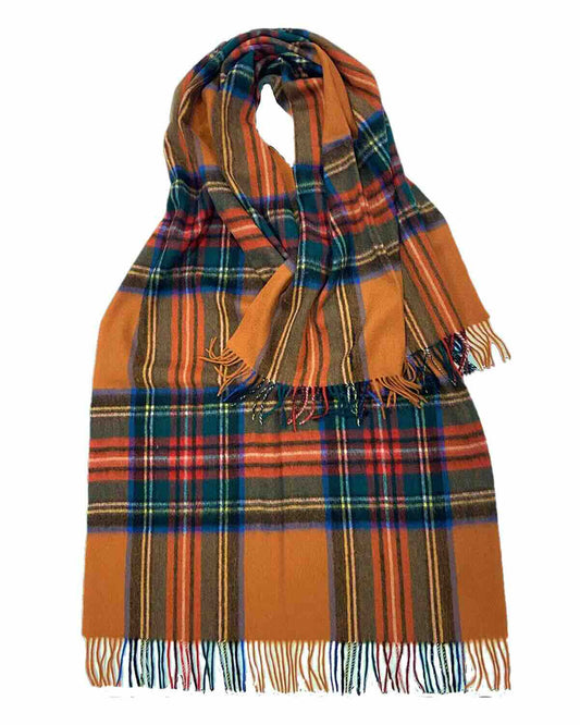 Orange Stewart Lambswool Tartan Stole by Glen Prince - product image