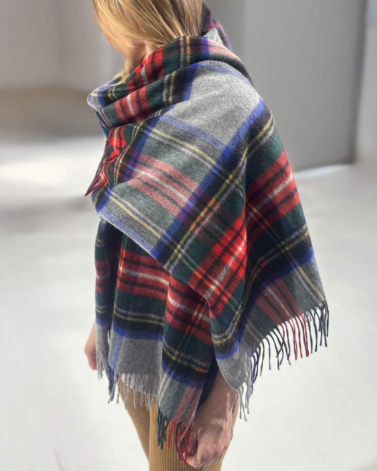 Grey Stewart Lambswool Tartan Stole by Glen Prince - product image