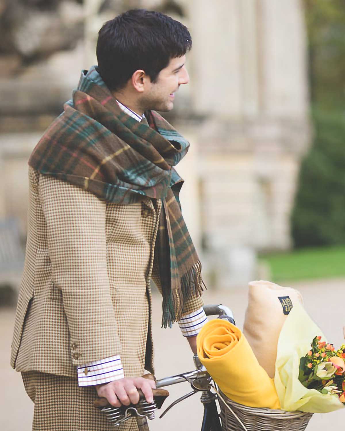 Autumn Tartan Lambswool Scarf by Glen Prince - product image