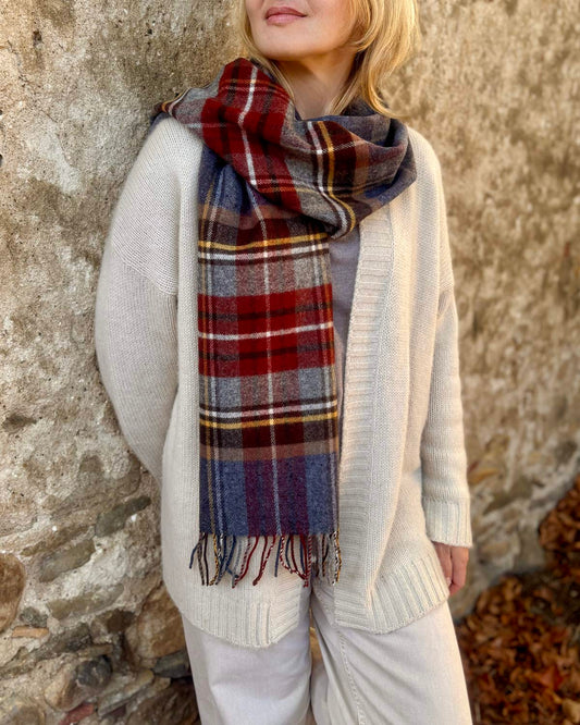 Tartan Denim Tweed Lambswool Scarf by Glen Prince - product image