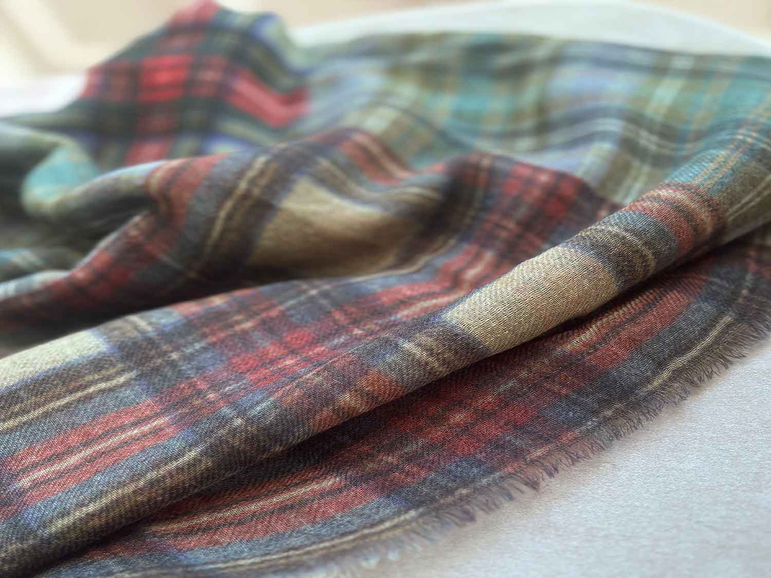 lightweight wool tartan scarves by Glen Prince