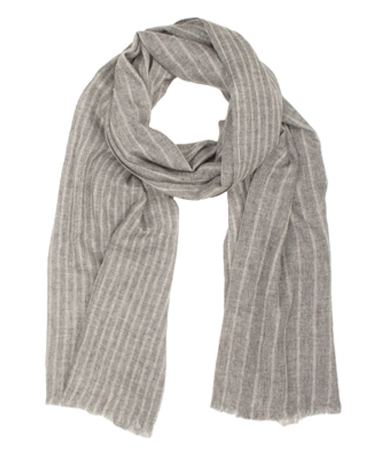 Grey lightweight Pinstripe Scarf by Glen Prince - product image