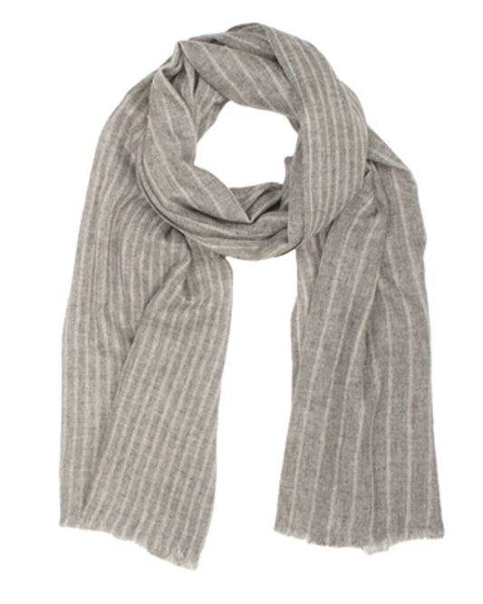 Grey lightweight Pinstripe Scarf by Glen Prince - product image