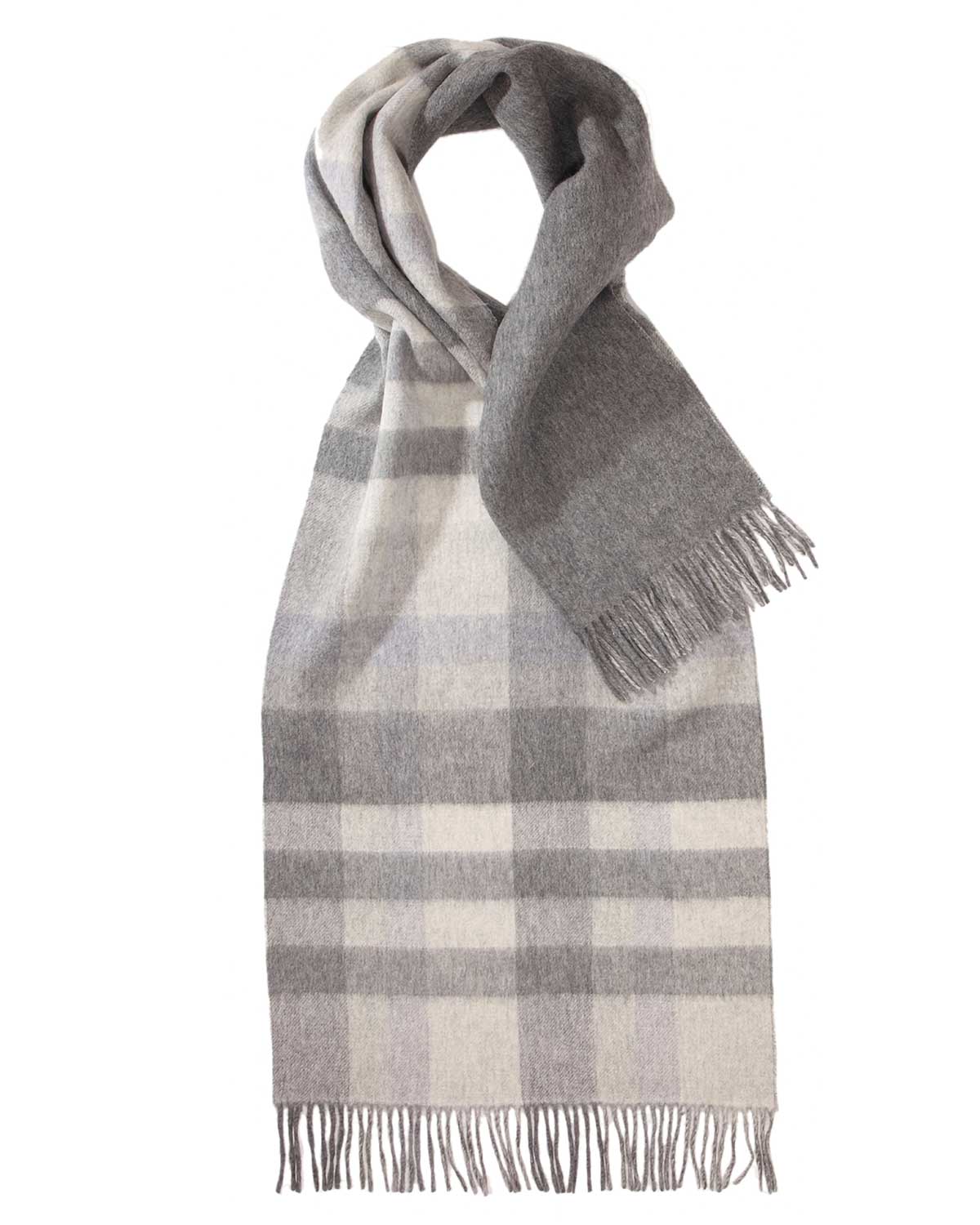 Cashmere Blend Grey Check Reversible Stole by Glen Prince - product image