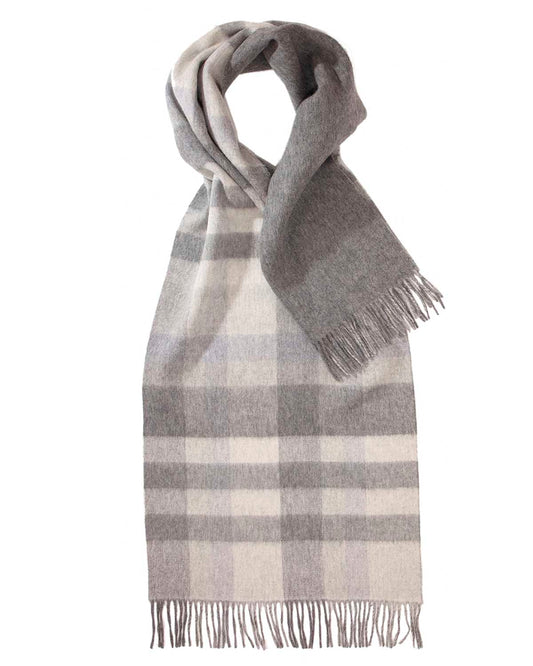 Cashmere Blend Grey Check Reversible Stole by Glen Prince - product image