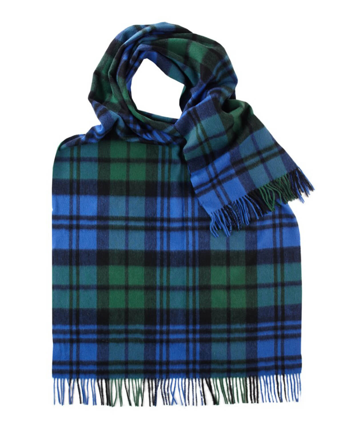 Green Watch Cashmere and Lambswool Tartan Stole by Glen Prince - product image
