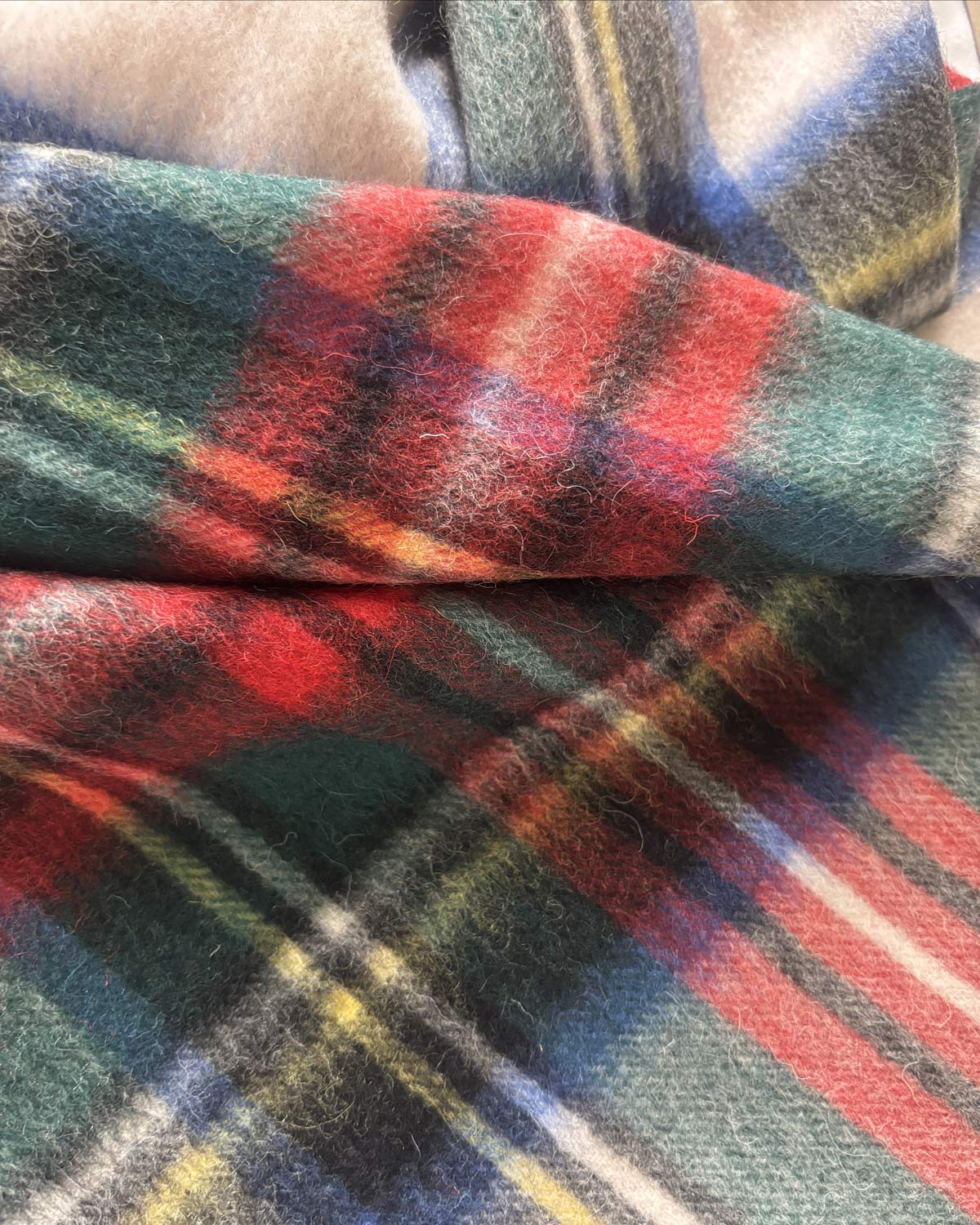 Light Pink Stewart Tartan Lambswool Scarf by Glen Prince - product image