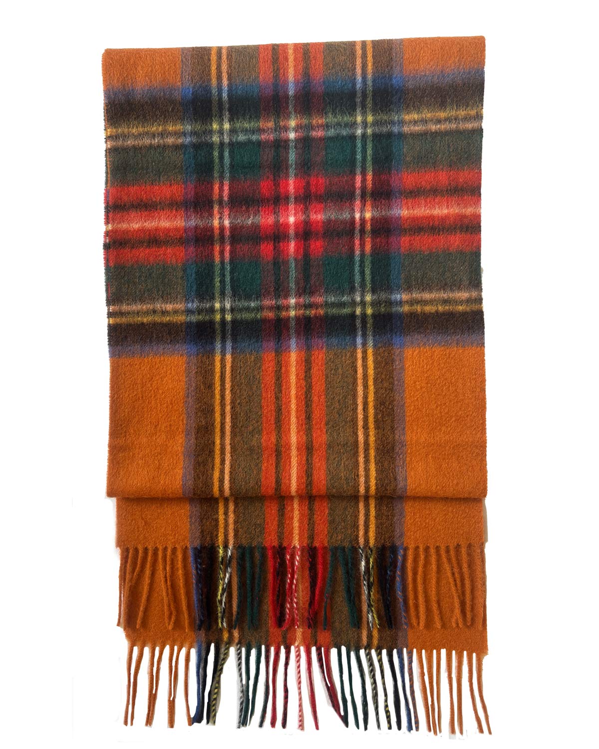 Orange Stewart Tartan Lambswool Scarf by Glen Prince - product image