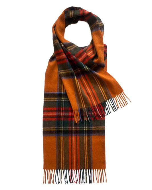 Orange Stewart Tartan Lambswool Scarf by Glen Prince - product image