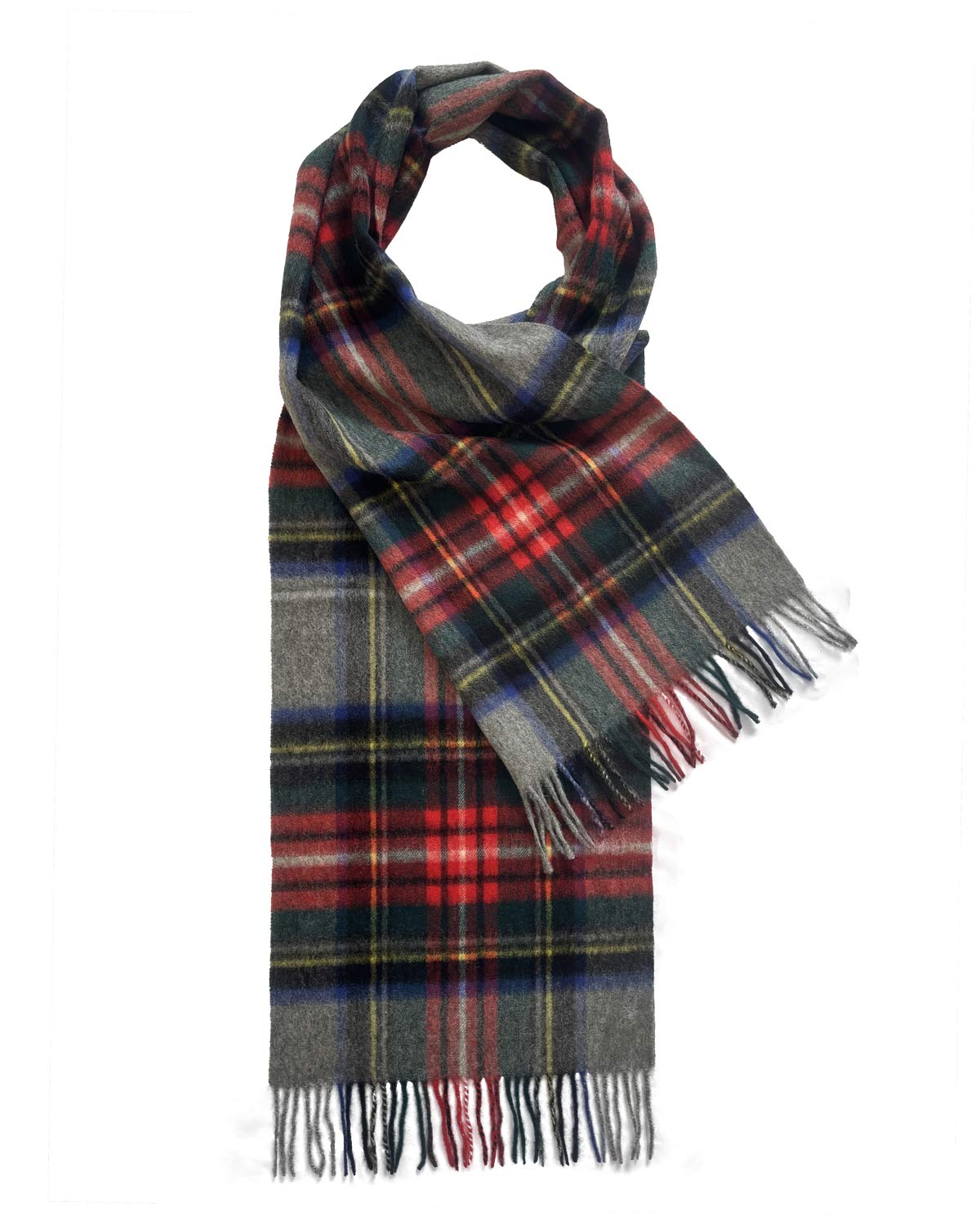Grey Stewart Tartan LambswoolScarf by Glen Prince - product image