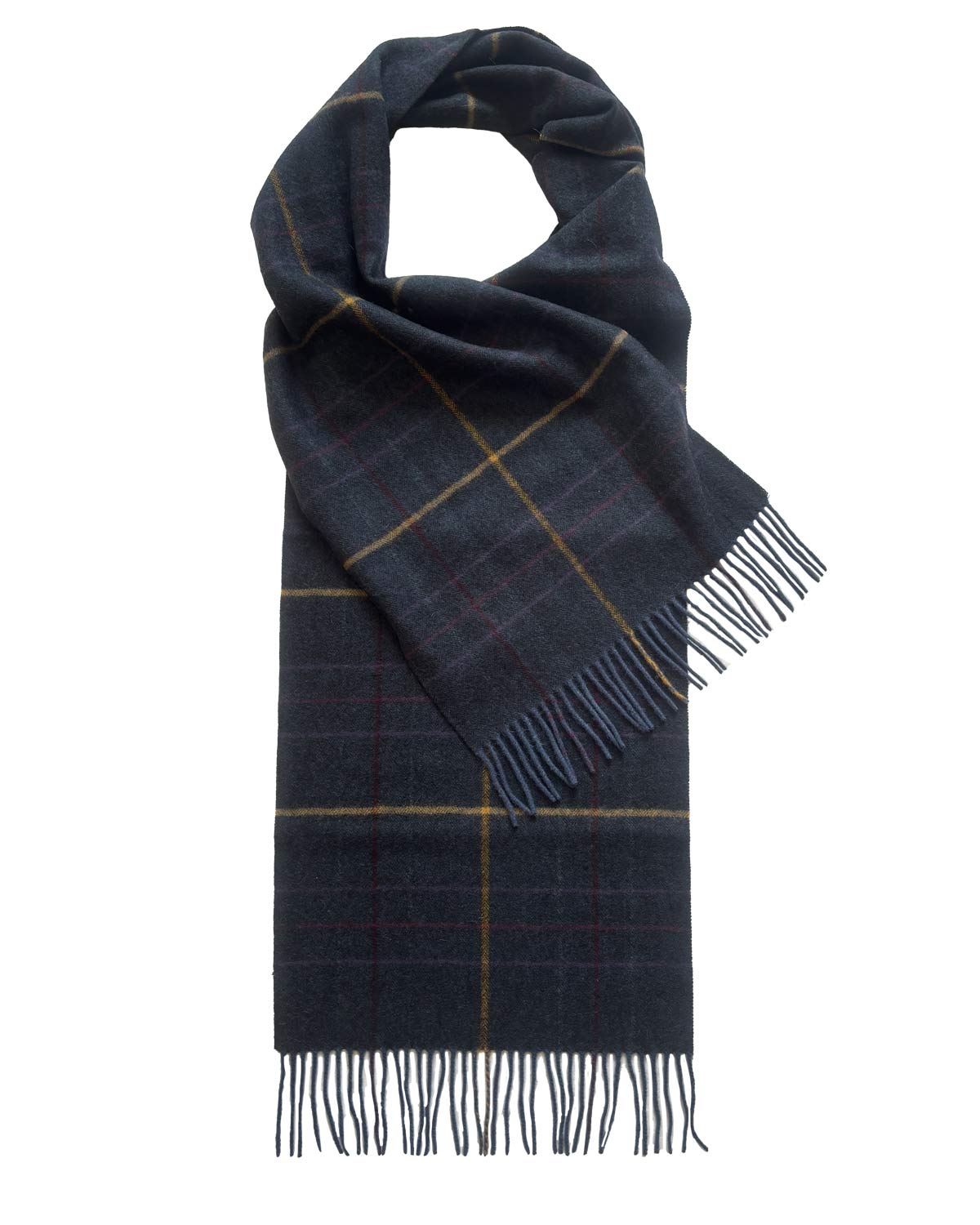 Herringbone Check Blue Lambswool Scarf by Glen Prince - product image
