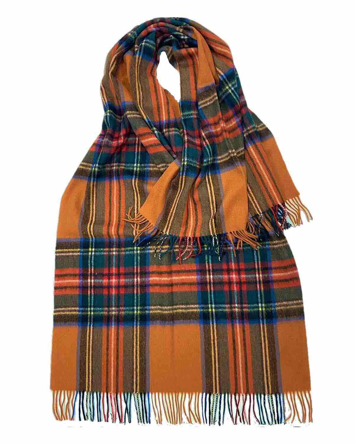 Orange Stewart Lambswool Tartan Stole by Glen Prince - product image
