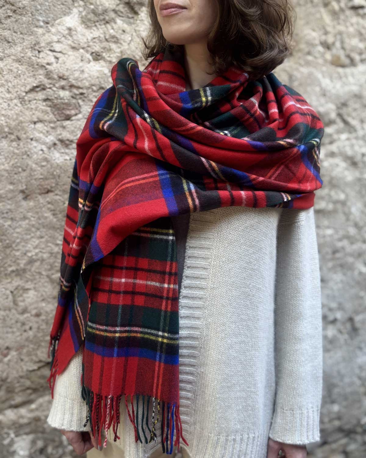 Classic Tartan Lambswool Stole - Royal Stewart by Glen Prince - product image