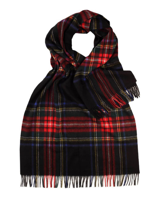 Classic Tartan Lambswool Stole Black Stewart by Glen Prince - product image