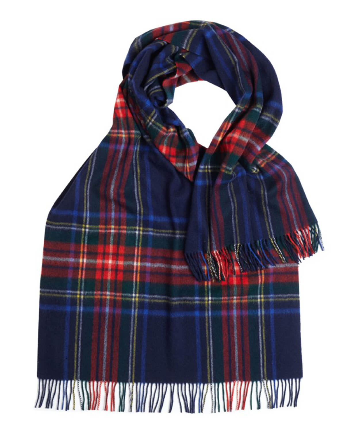 Navy Stewart Tartan Lambswool Stole by Glen Prince - product image
