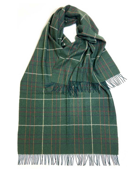 Herringbone Check Green Lambswool Stole by Glen Prince - product image