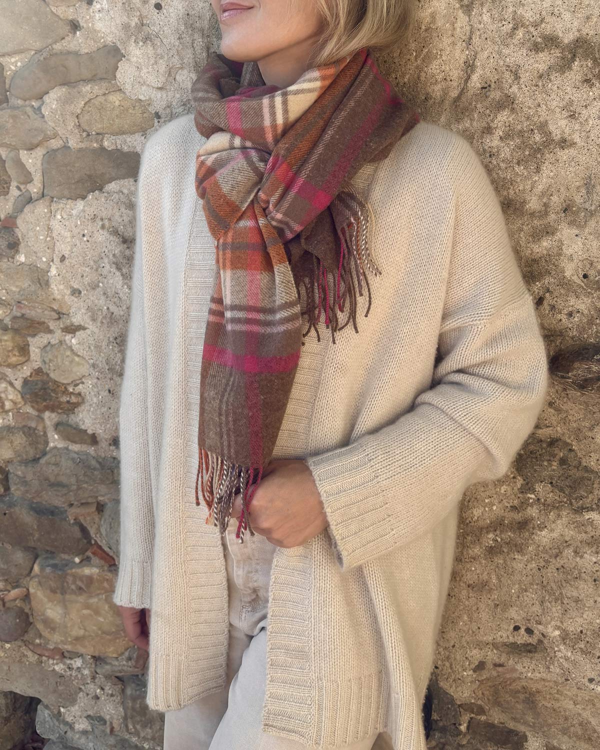 Autumn Tartan Tweed Lambswool Scarf by Glen Prince - product image