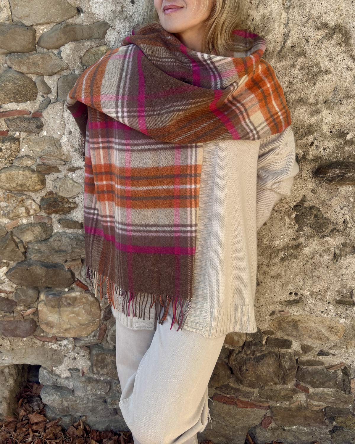 Autumn Tweed Tartan Lambswool Stole by Glen Prince - product image