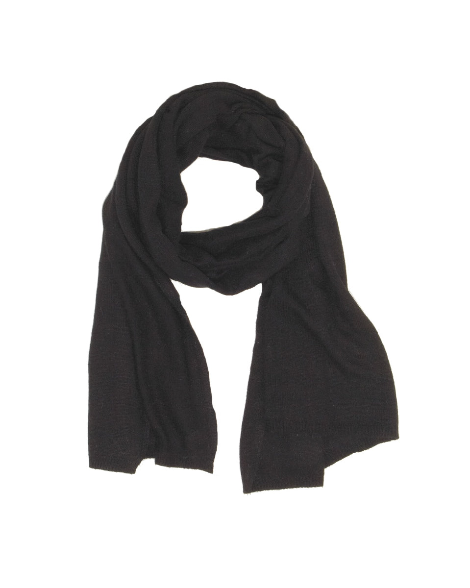 Knitted Plain Yak Wool Scarf by Glen Prince