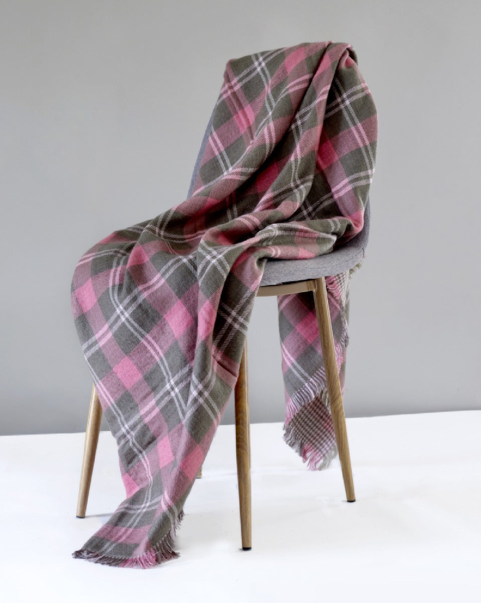 Open Check Gingham Reverse Throw, Blush by Glen Prince - product image