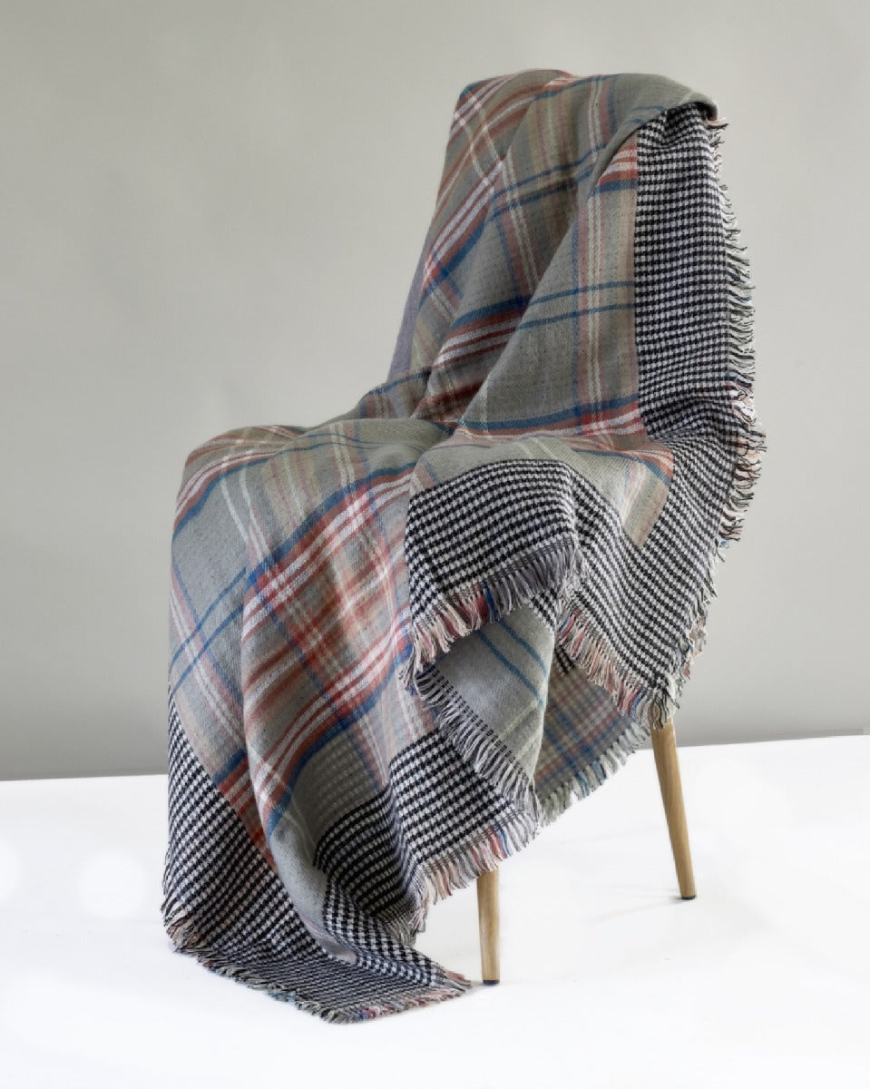 Gingham Border Tartan Throw, Breeze by Glen Prince - product image